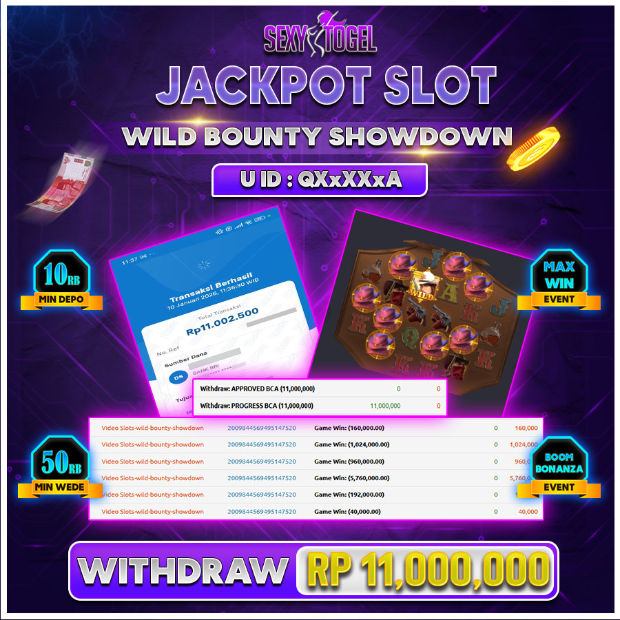 SEXYTOGEL JACKPOT SLOT WILD BOUNTY SHOWDOWN Rp.11.000.000.,-LUNAS 